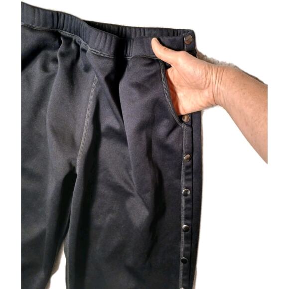 Renova Medical Recovery Sweat Pants Men's Sz L Black Tear Away Snaps Relax Easy - Picture 4 of 16